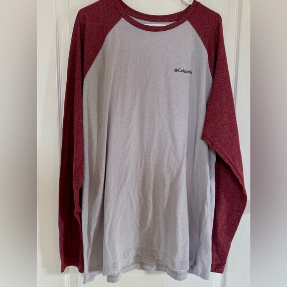 Columbia Other - Columbia Men's Long Sleeve Gray and Burgundy Tee